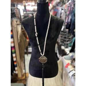 NEW ART BY AMY LABBE usa pendant necklace in bronze